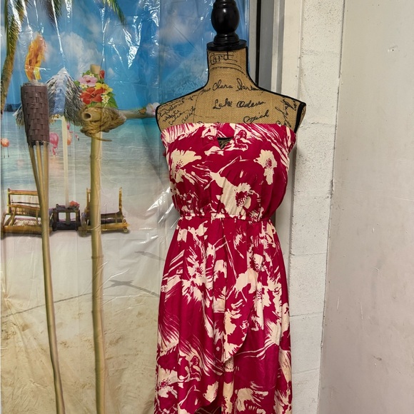 Angie Red and Cream Patterned Dress - Picture 4 of 8